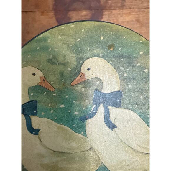 Winter Geese Vintage 80's Nesting Tins Canisters. Tray . & Salt & Pepper Shakers - Picture 9 of 16